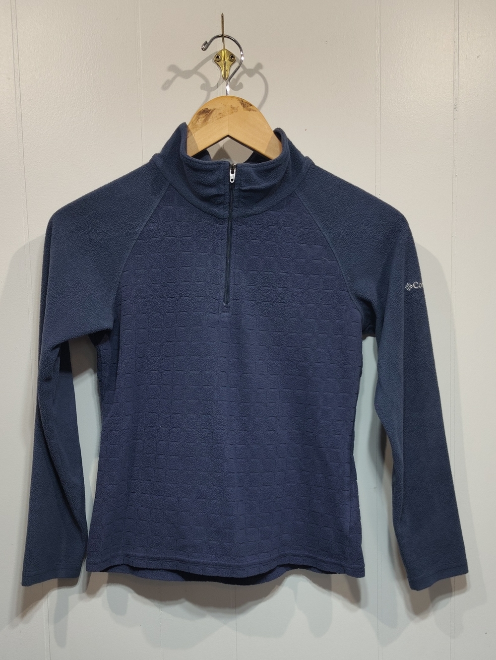 Columbia Fleece Quarter Zip Pullover Blue Youth Medium 10/12 Girls